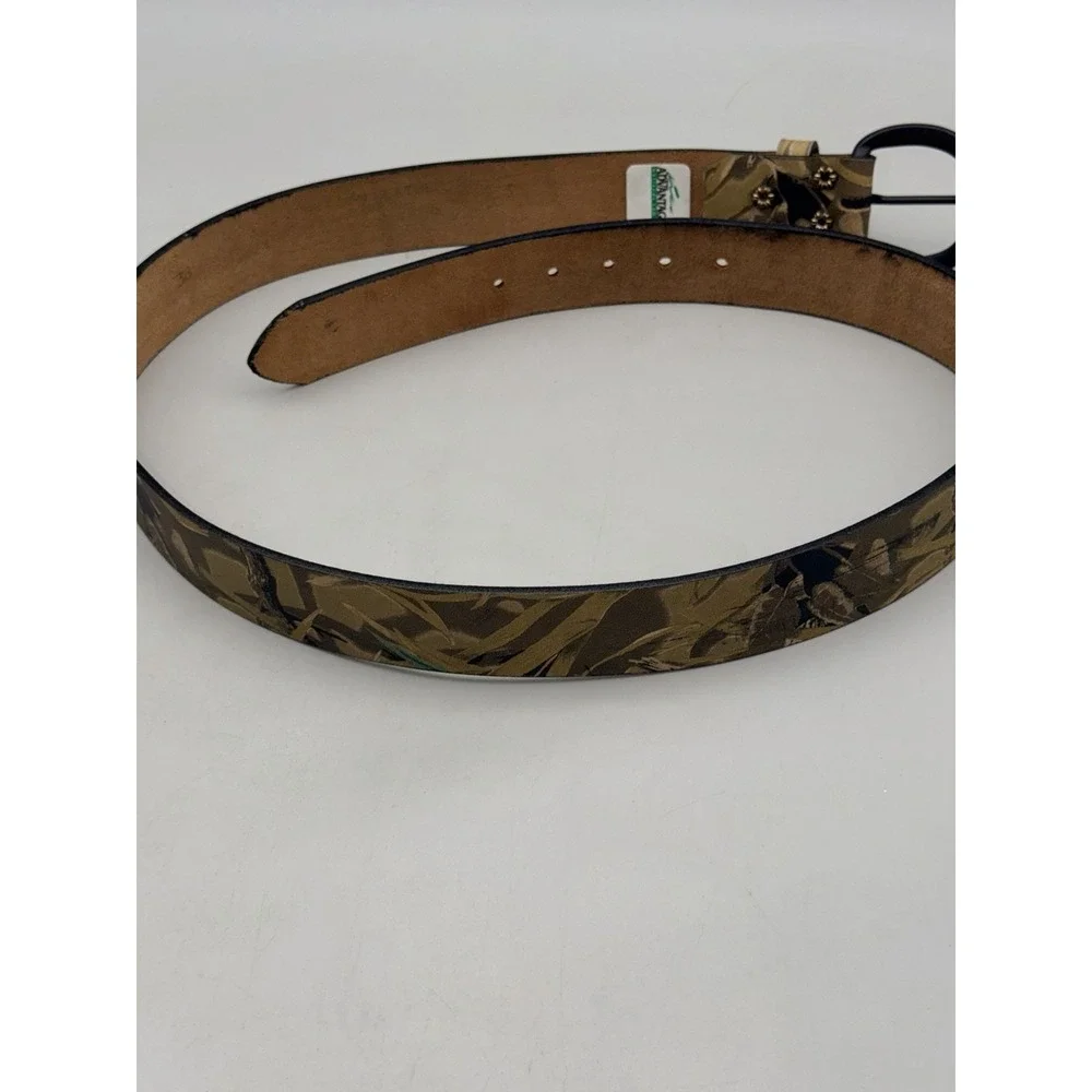 Bill Jordan Advantage Wetlands Camo Hunting Belt Royden Leather USA 38